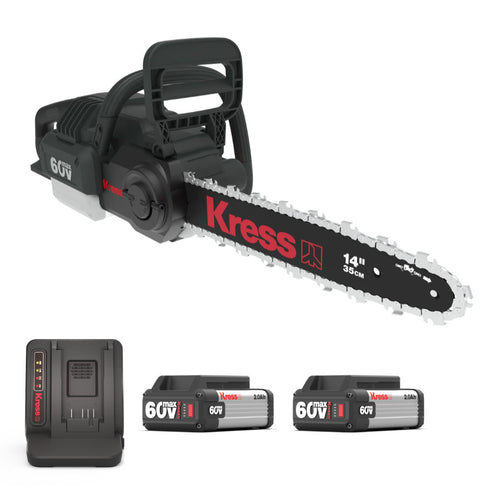 Kress KG367E Professional Grade 60v 35cm Bar Chainsaw Bundle
