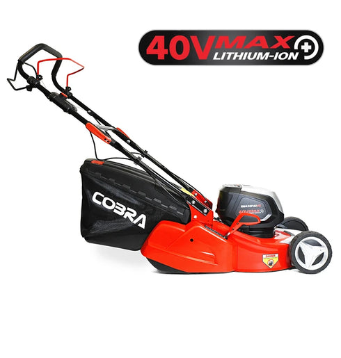 Cobra RM43SP40VX 17" 40V Max+ Cordless Self-Propelled Rear Roller Lawnmower