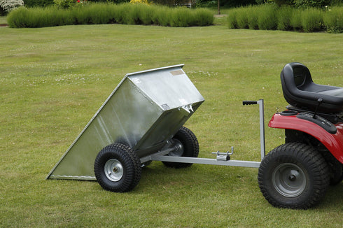 Galvanised Tipping Dump Trailer - Wide Profile Wheels