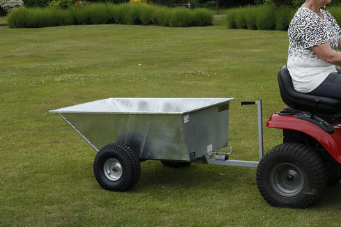Galvanised Tipping Dump Trailer - Wide Profile Wheels