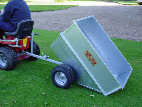 SCH Large Capacity Galvanised Tipping Trailer, Wide Profile Wheels