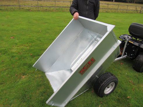 SCH Large Capacity Galvanised Tipping Trailer, Wide Profile Wheels