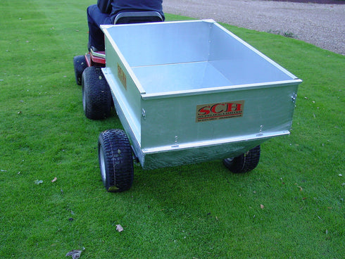 SCH Large Capacity Galvanised Tipping Trailer, Wide Profile Wheels