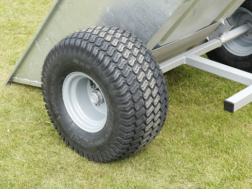SCH Large Capacity Galvanised Tipping Dump Trailer -Flotation Wheels