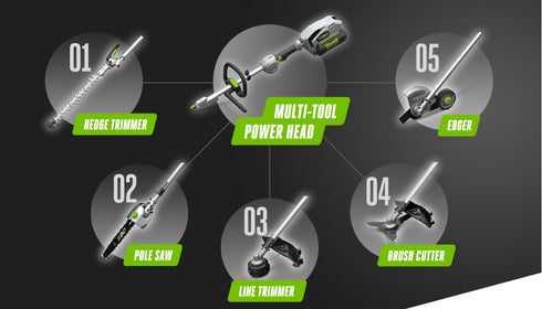 EGO Power Plus MHSC2002E Cordless Muti-Tool Set c/w 5.0Ah Battery and Rapid Charger