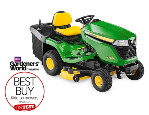 John Deere X350R 42" Rear Collect Ride on Mower
