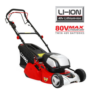 Cobra RM43SP80V Cordless Rear Roller Lawnmower 80V